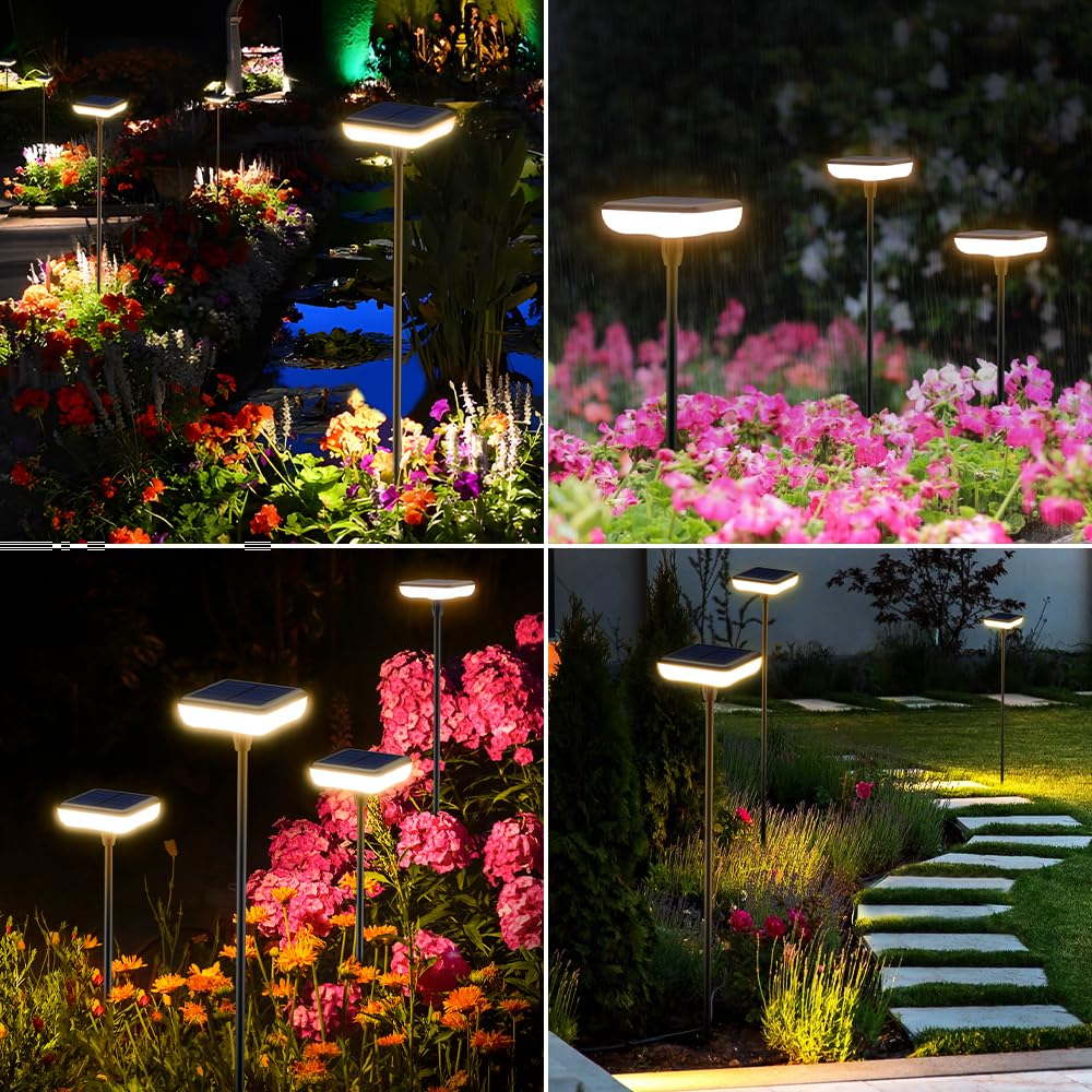 Ainostone solar lights backyard ambience enhancing yard decor
