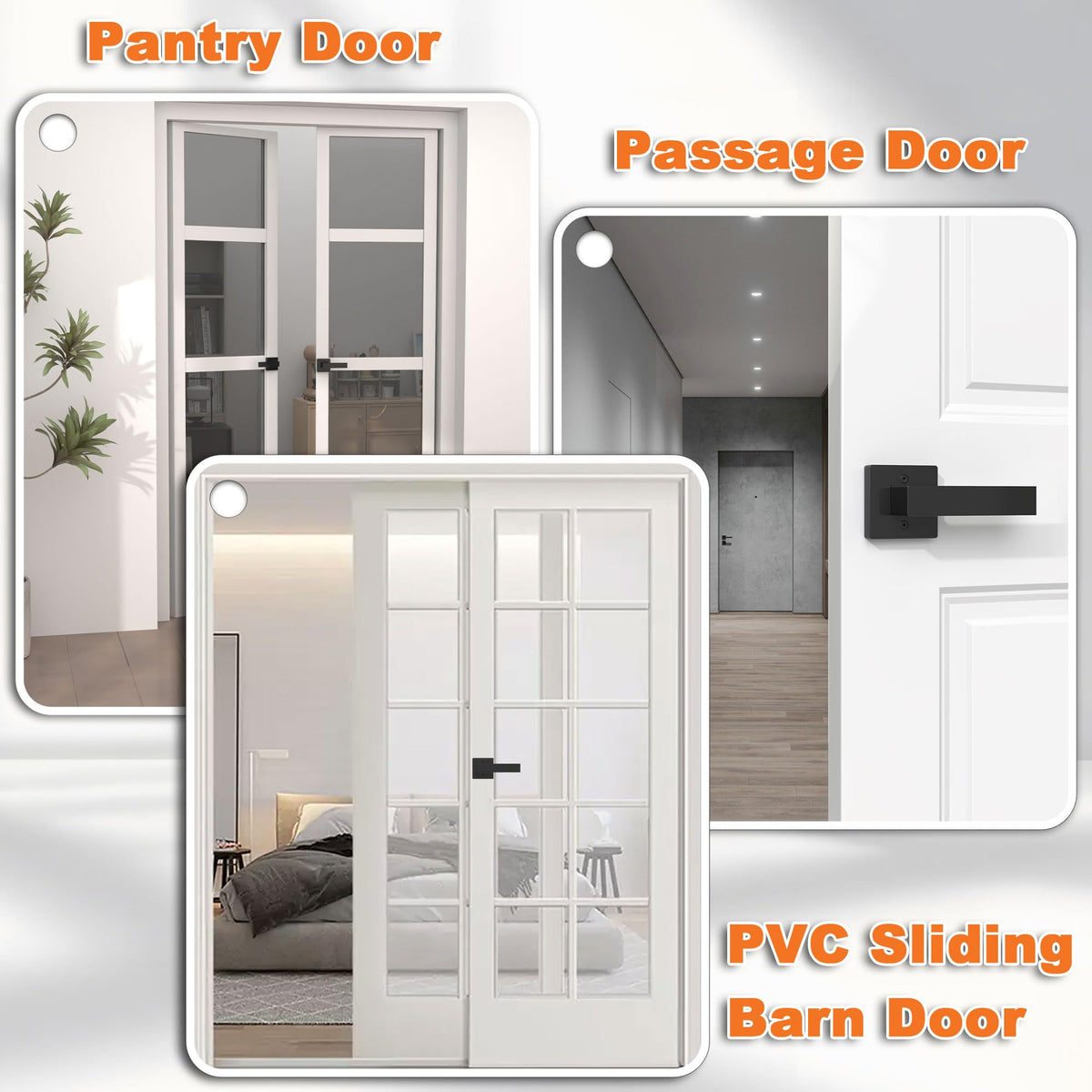 Ainozz packaging and branding indicating a complete interior door hardware solution.