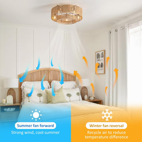 ainqiant boho caged ceiling fan light remote enables convenient adjustments from anywhere.