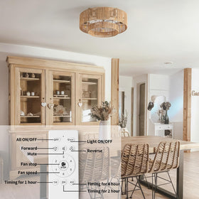 ainqiant layered rattan design adds boho charm to any room.