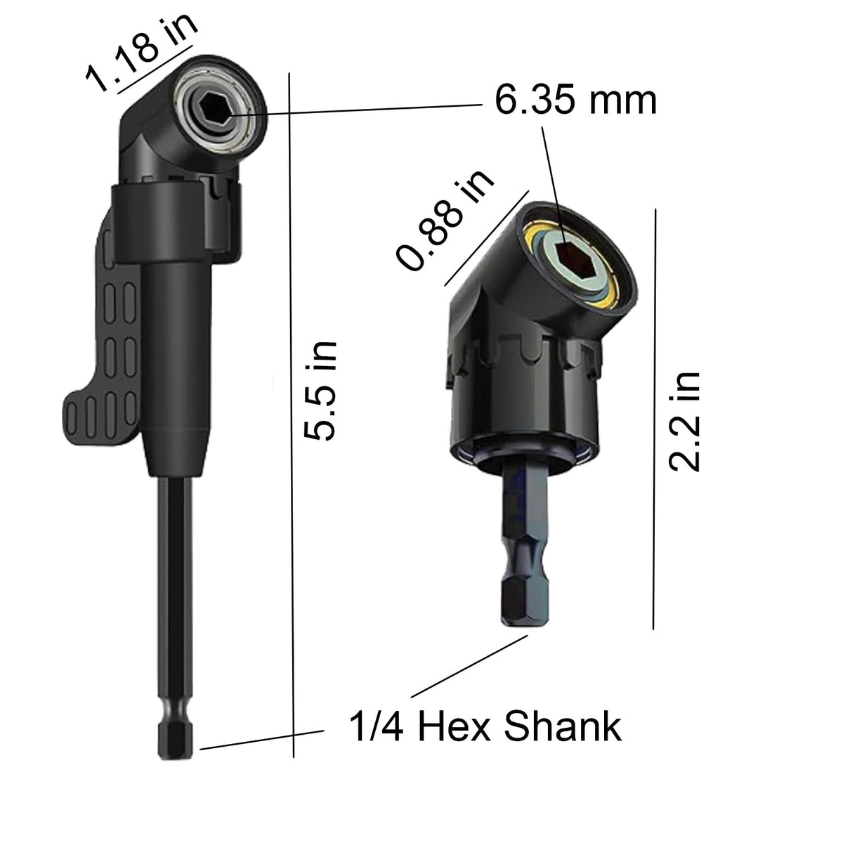 AionneWie 105-degree right-angle drill adapter short version for tight access