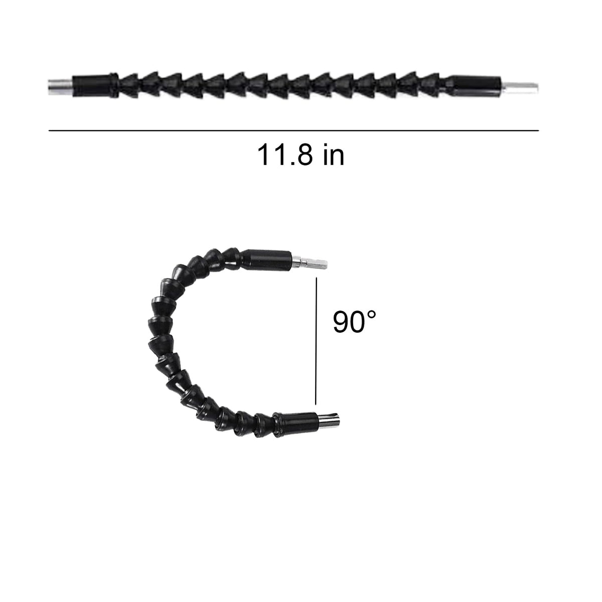 AionneWie flexible drill bit extension rotates 361 degrees for hard-to-reach spots