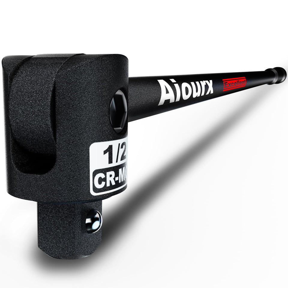 Aiourx 25-inch breaker bar provides maximum leverage for stubborn fasteners.