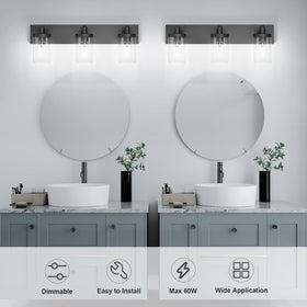 Aipsun bathroom light wall-mount design to fit above mirrors.