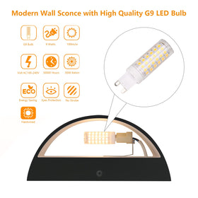 Aipsun black LED sconce bulb close-up illustrating energy-efficient bulb