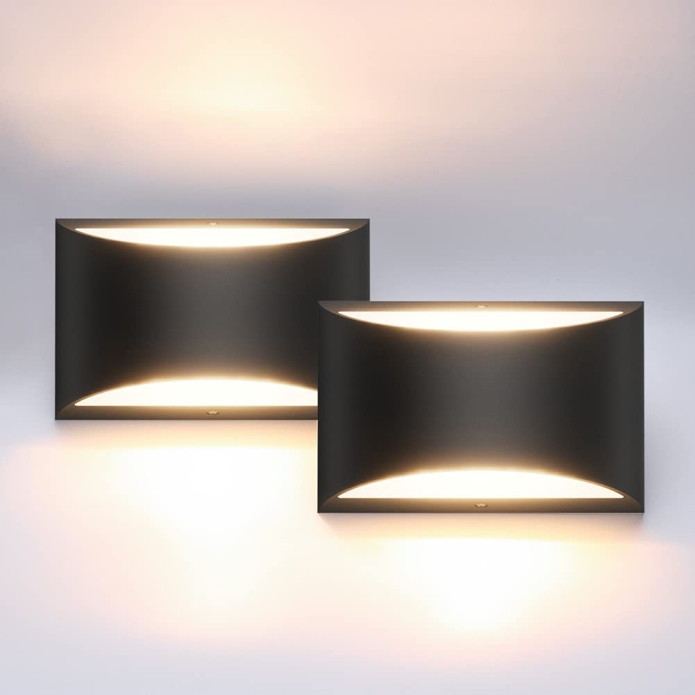 Aipsun black modern LED sconce with up and down illumination for ambient lighting