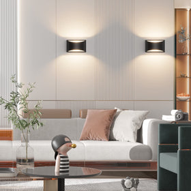 Aipsun living room setup with sconce beside seating for ambiance