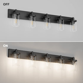 Aipsun five-light fixture offers ample brightness for makeup and grooming