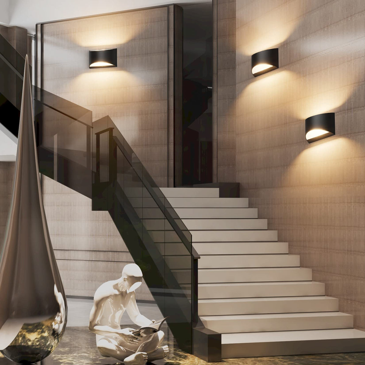 Aipsun two-pack wall sconces ideal for framing doors and hallways
