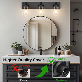 Aipsun vanity light emits a soft glow with dimmed settings.