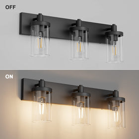 Aipsun vanity light installation process shows simple mounting steps.