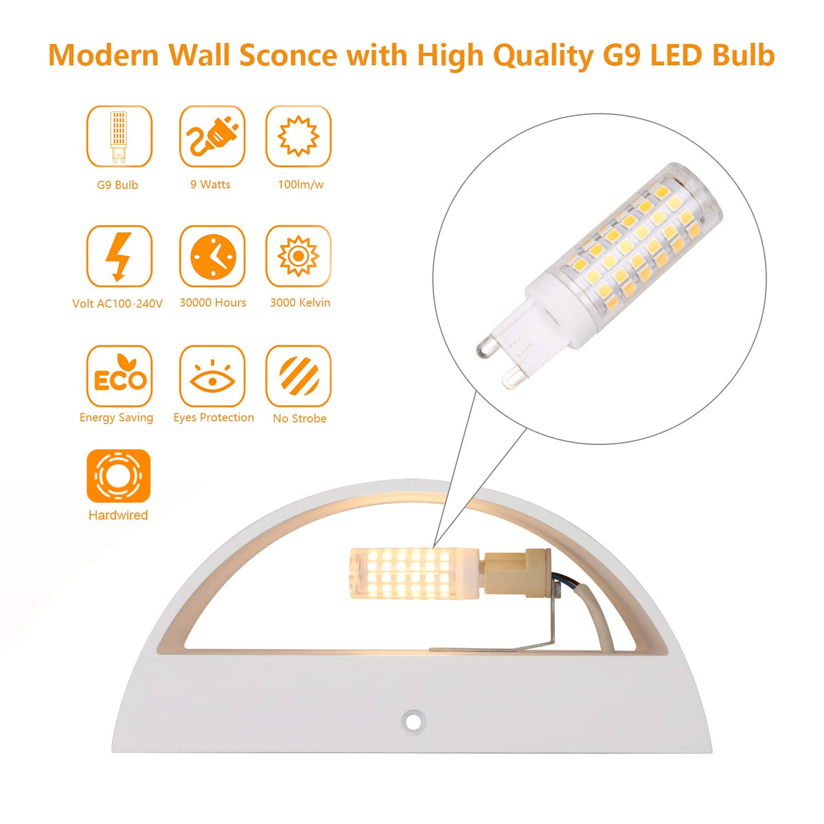 Aipsun G9 LED bulb detail highlighting energy-efficient lighting