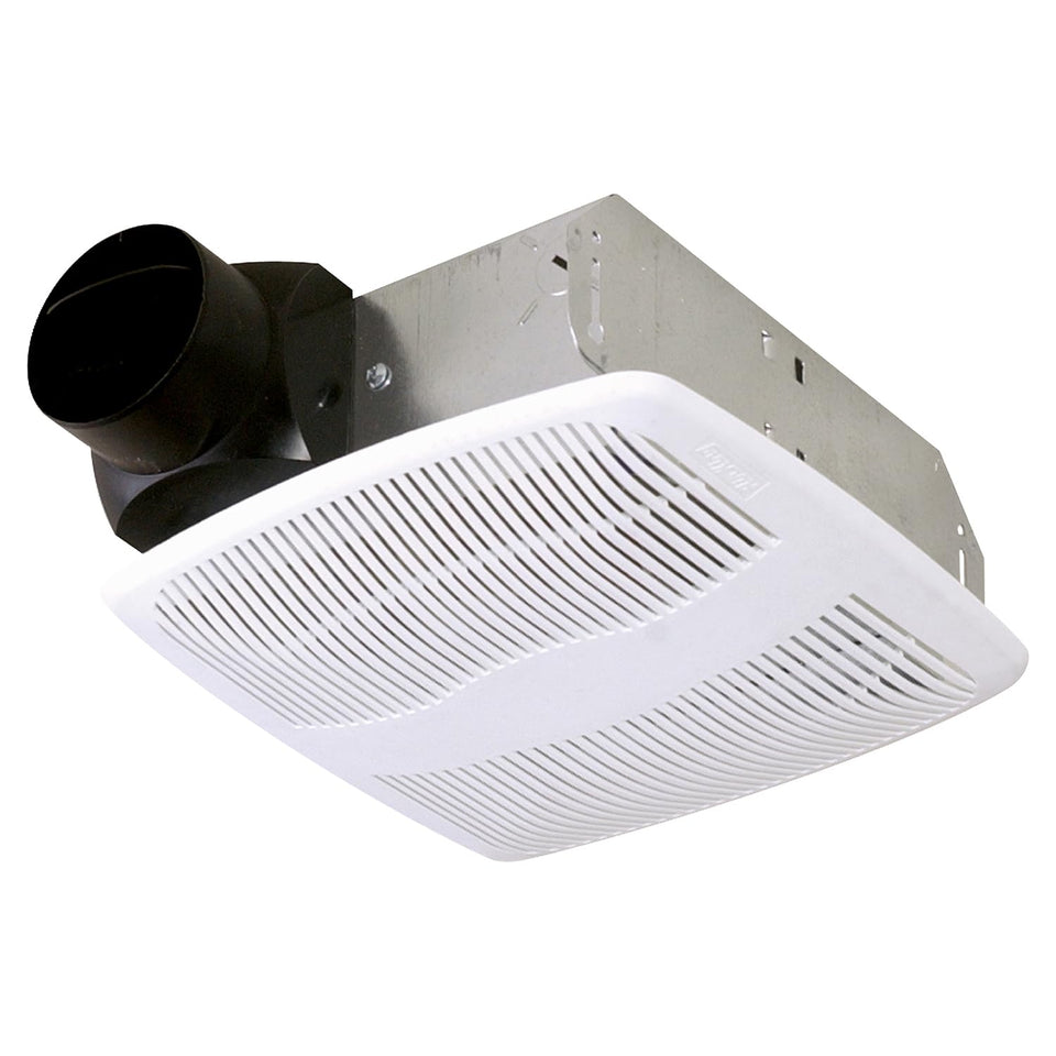 Air King AS50 grill in white for a clean, space-saving bathroom vent.