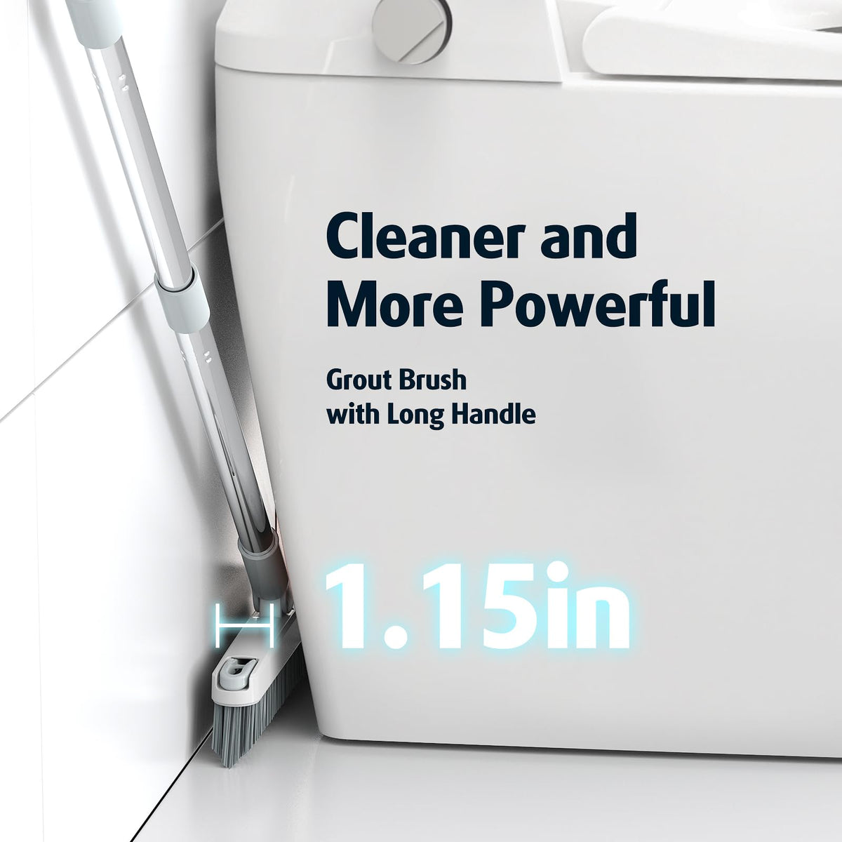 Air U+ easy-install grout brush with sturdy threaded connection