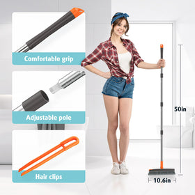 AIR U+ grout brush with hair clip captures debris during scrubbing