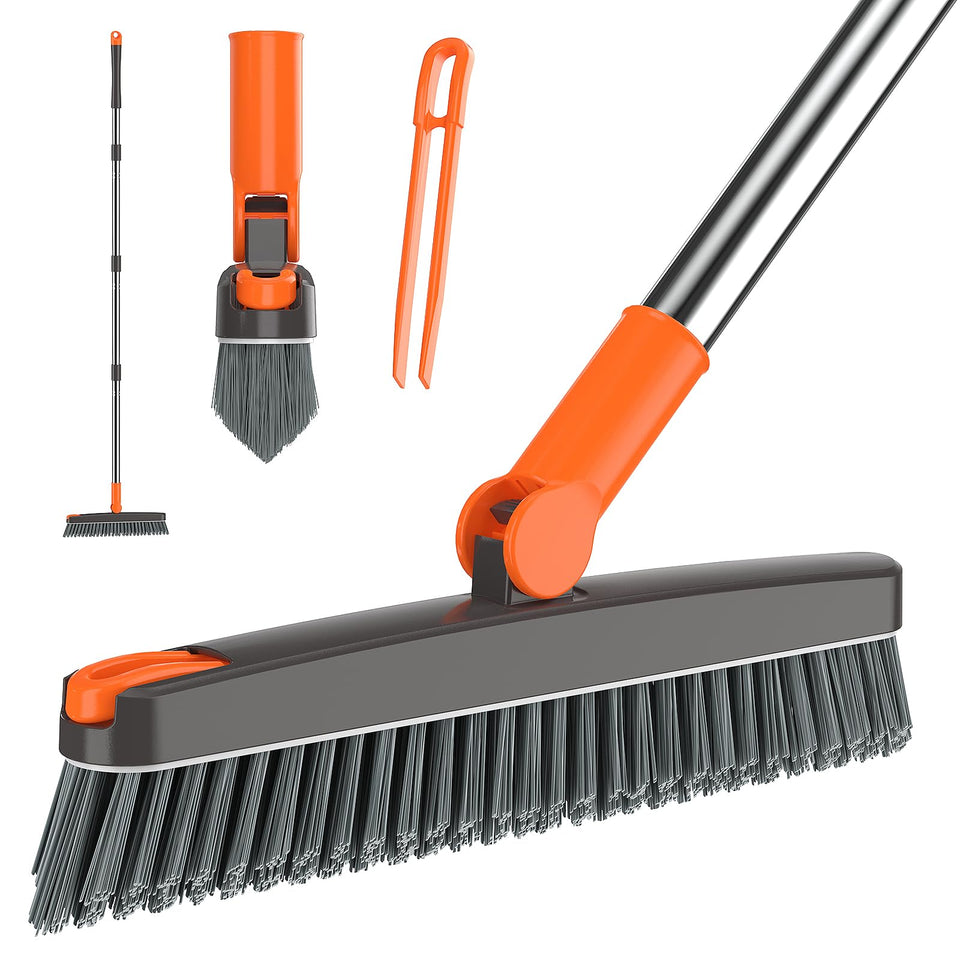 AIR U+ grout brush with V-shape head targets tight grout lines for thorough cleaning
