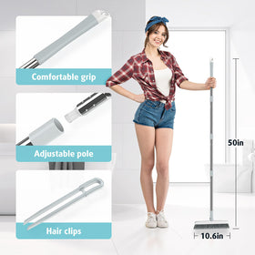 Air U+ V-shape grout brush with hair clip for easier debris removal