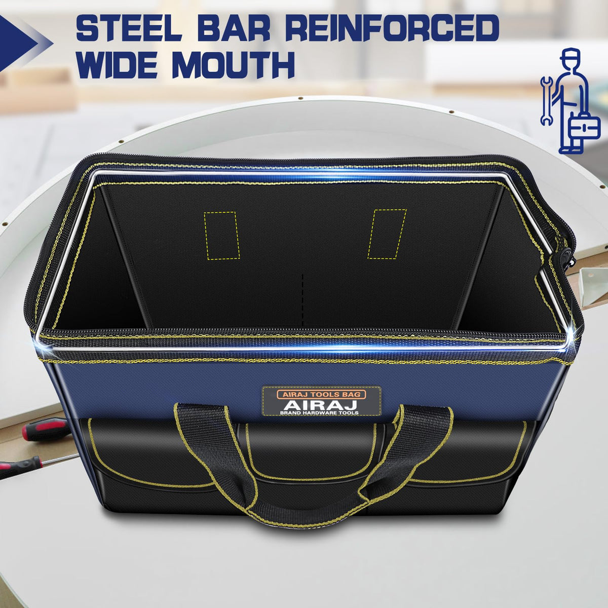 AIRAJ durable tool bag fabric protects tools during transport and use