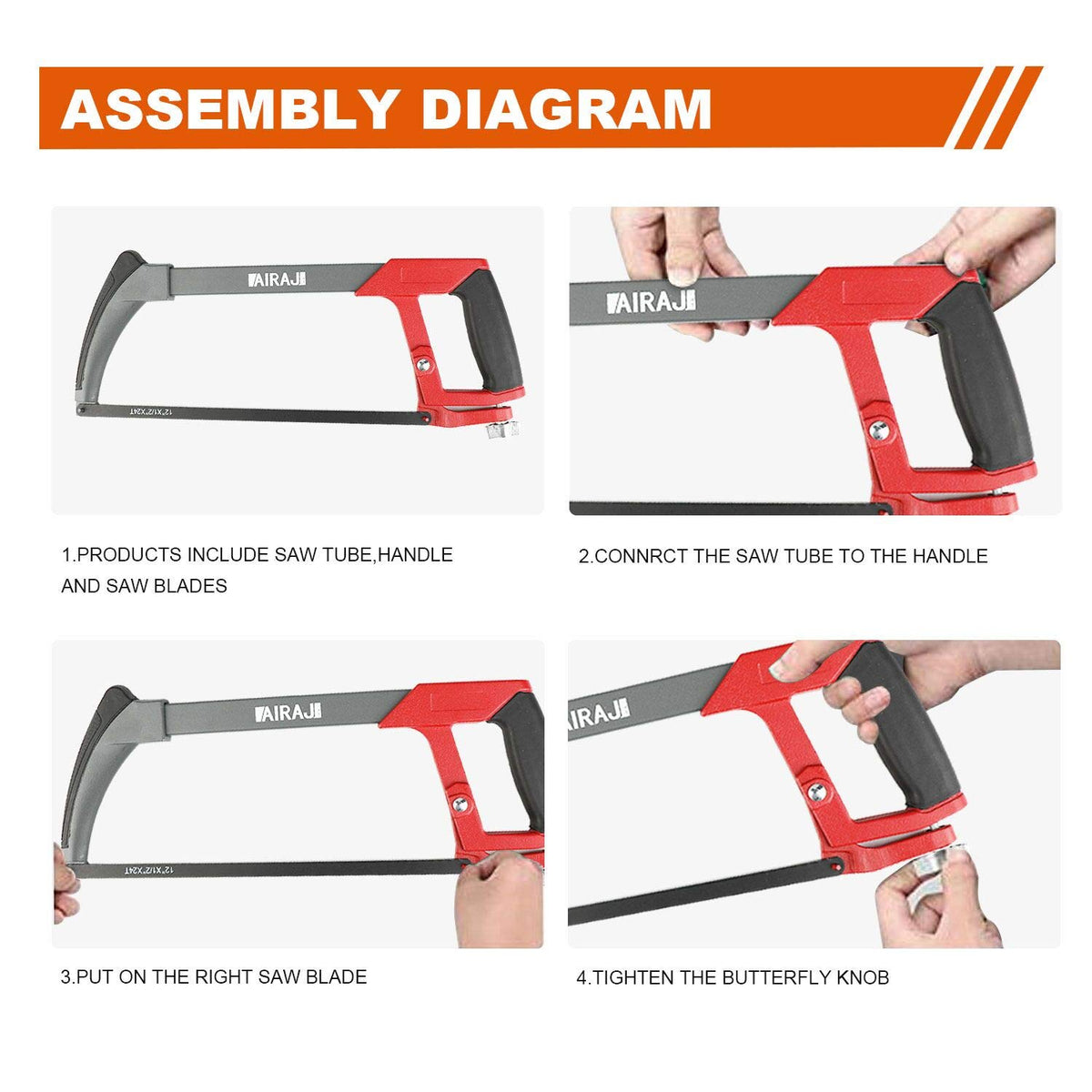 AIRAJ hacksaw blades ten-pack enables quick project setup and versatile cutting choices.