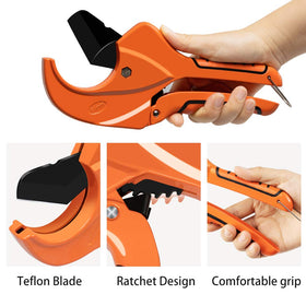 AIRAJ cutter capacity up to 2-1/2 inches for PVC, PEX, and more