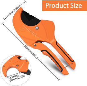 AIRAJ ratchet pipe cutter in use provides easy one-handed cutting