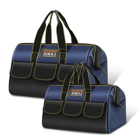 AIRAJ tool bag 18-inch wide-mouth for quick tool access and organization.