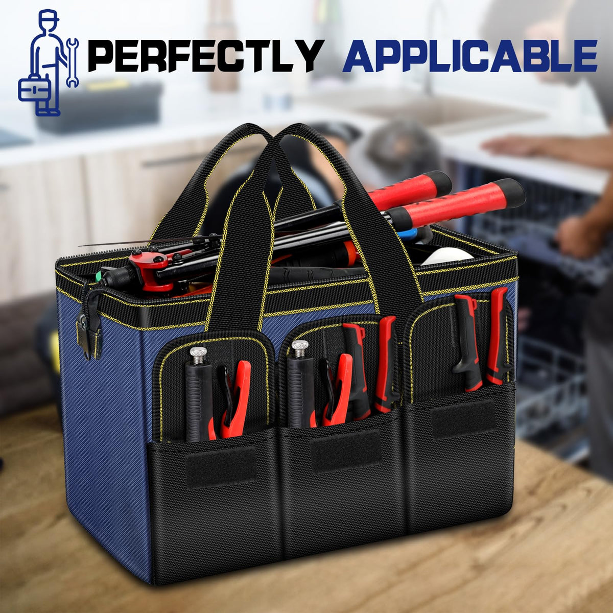 AIRAJ easy-clean tote keeps gear looking fresh with damp-wipe care