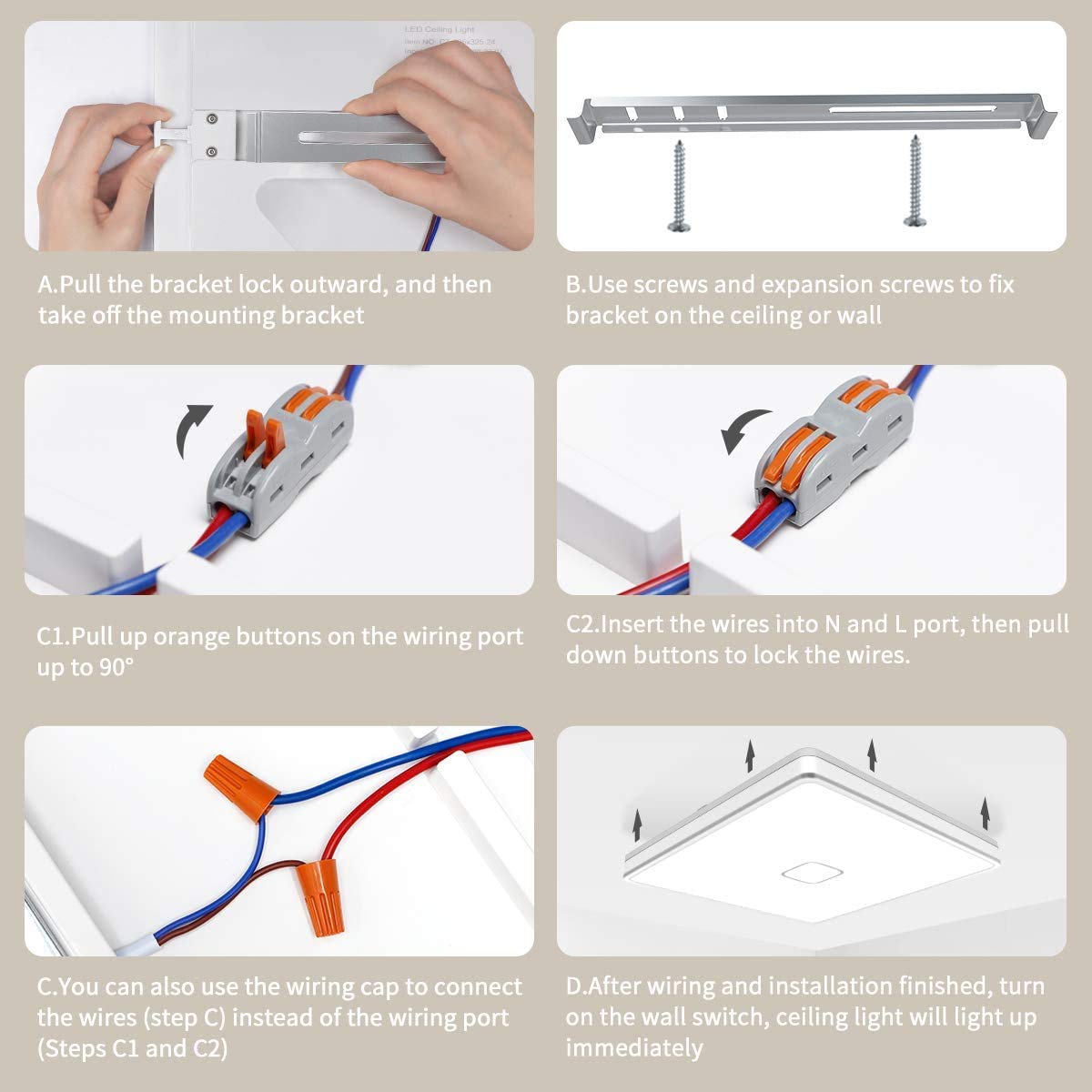 Airand ceiling light delivering 2050 lumens of clear brightness