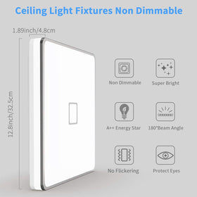 Airand LED ceiling light with diffuse panel for glare-free illumination