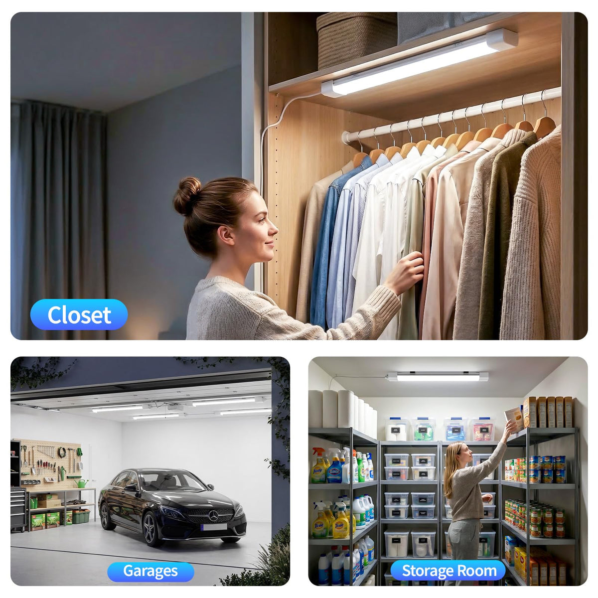 Airand LED tube light showing linkable design for extended installations