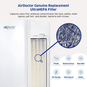 AirDoctor AD5000 UltraHEPA filter captures dust and allergens for fresher air.