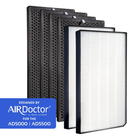 AirDoctor AD5500 carbon VOC filter reduces odors and chemical smells.