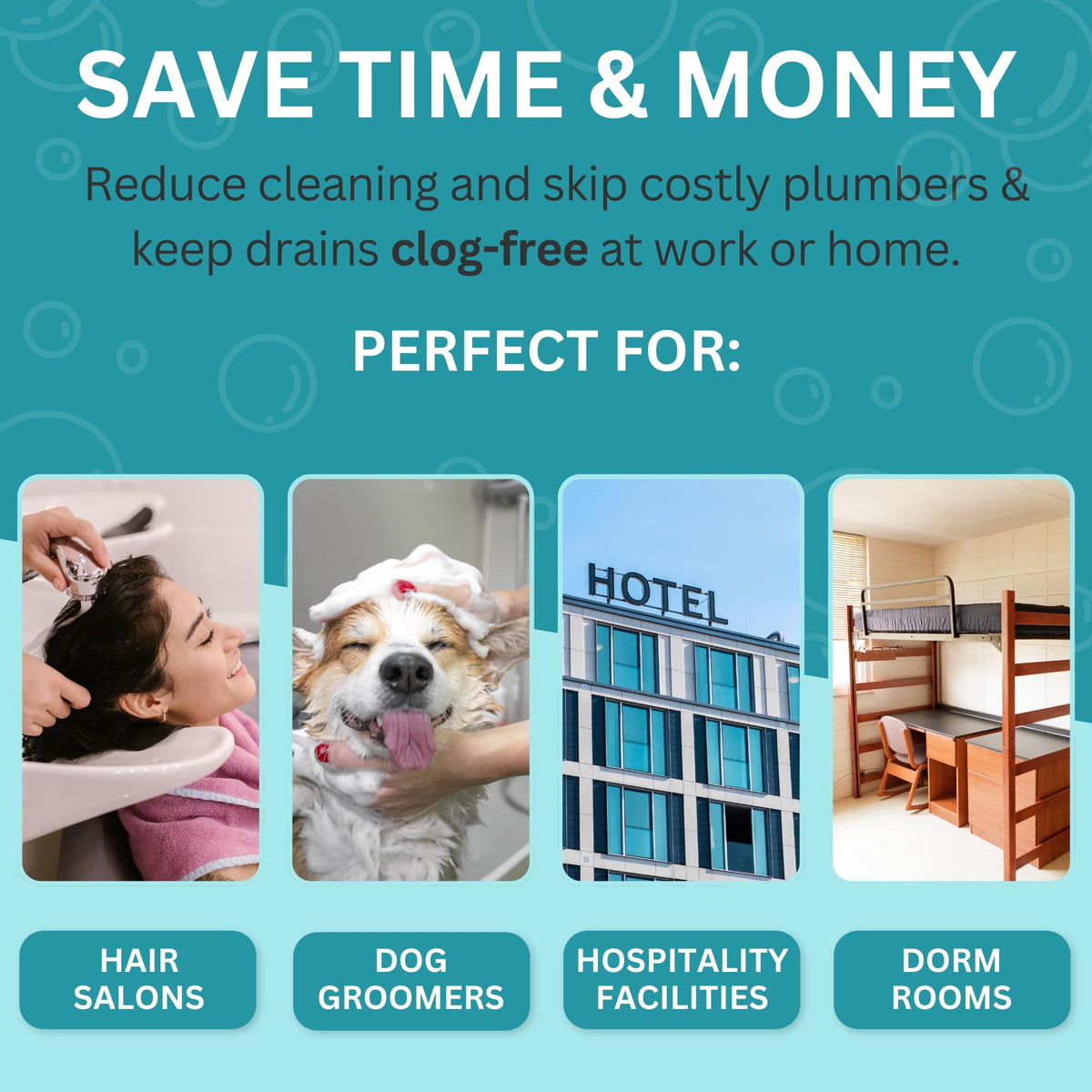 Aire Allure cost-effective drain protection reduces budget spent on clog remedies.