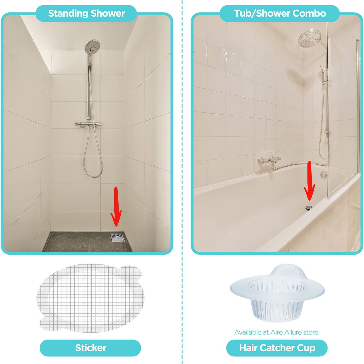 Aire Allure easy peel and stick installation saves time during routine cleanup.