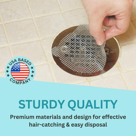 Aire Allure peel and stick drain cover uses waterproof adhesive for secure placement.