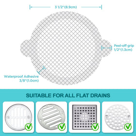 Aire Allure sanitary hair catcher mesh keeps drains cleaner between cleans.