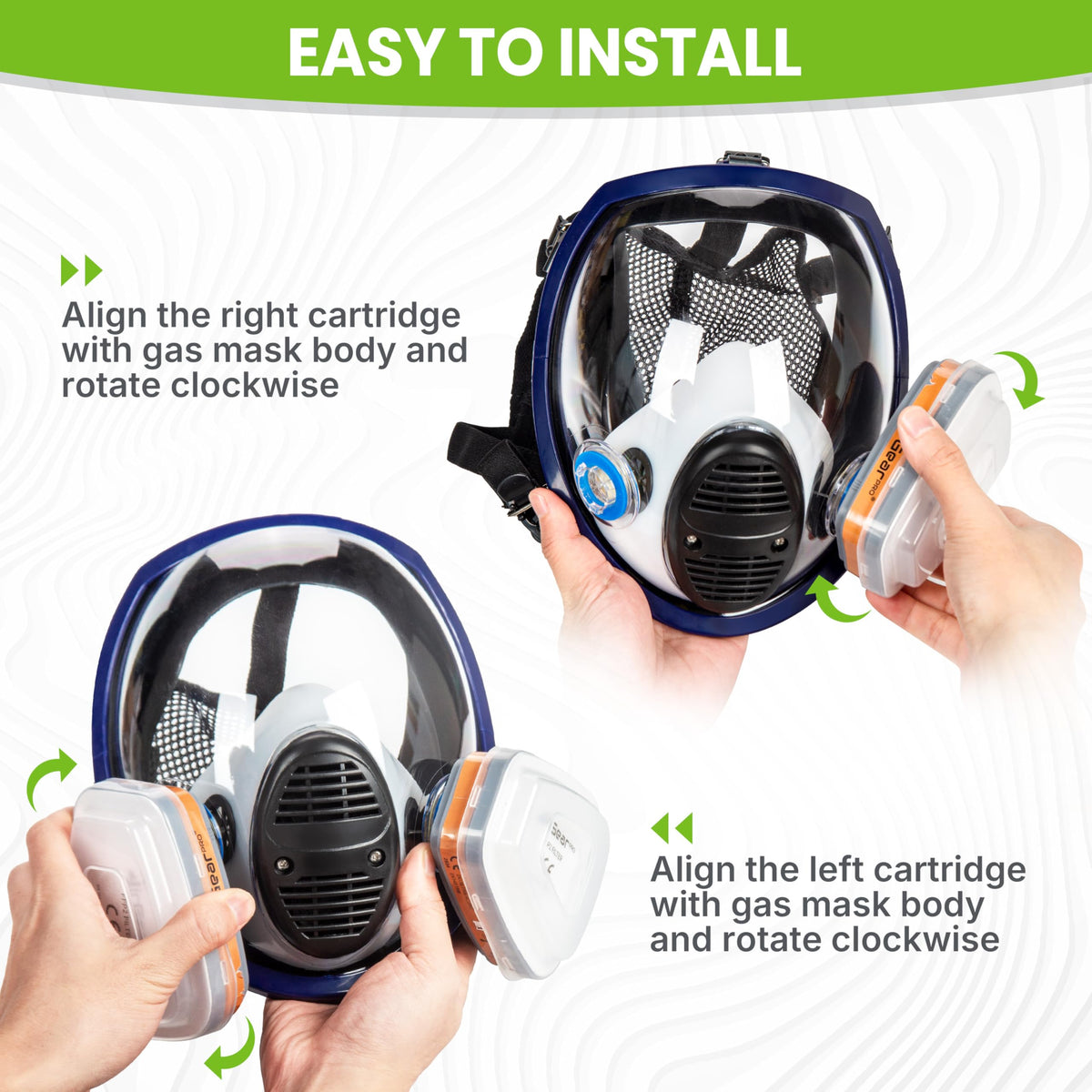 AirGearPro G-750 A1P2 filter system shields against gases and particles