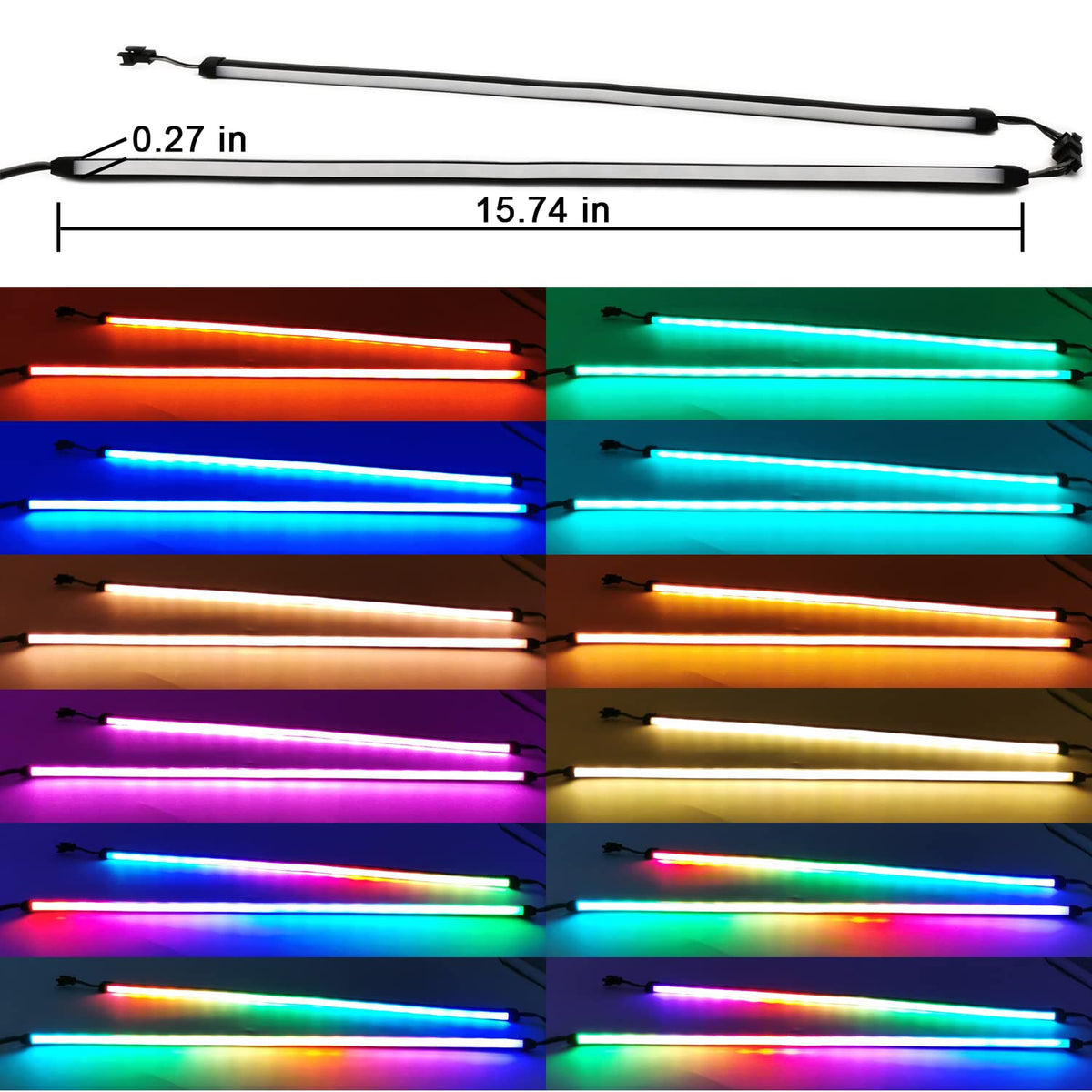 Airgoo AG-NEON-LS1 strip with 21 LEDs per strip for vivid color control