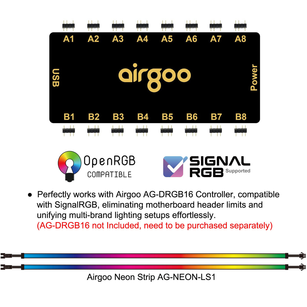 Airgoo AG-NEON-LS1 case installation shows magnetic mounting on steel surface