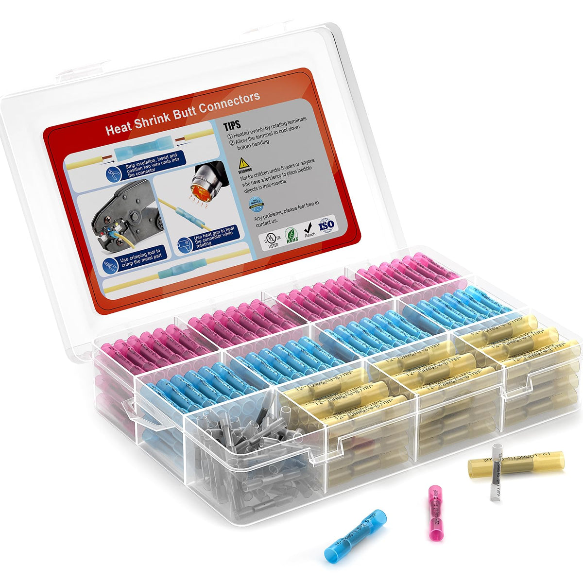 AirIC heat shrink butt connector kit for versatile wiring projects with corrosion resistance
