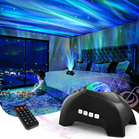 AIRIVO Northern Lights Aurora Projector fills the ceiling with calming aurora colors.