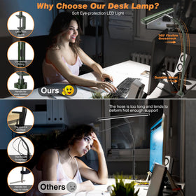 Airlonv LED lamp features a 17-inch bar for broad workspace illumination.