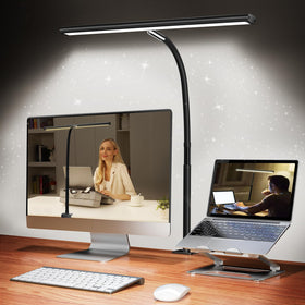 Airlonv LED desk lamp with clip offering space-saving organization for desks.