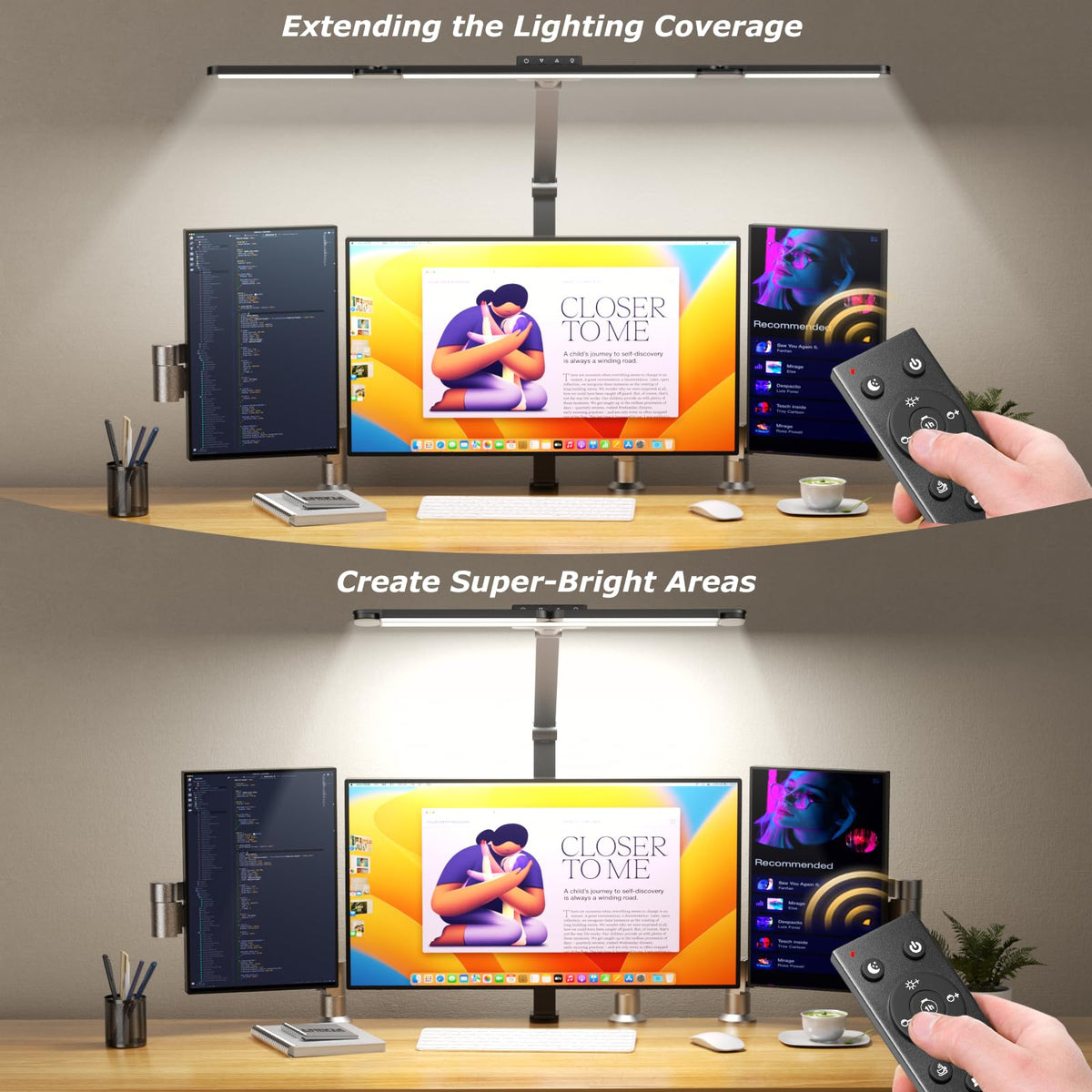 Airlonv LED desk lamp with CRI over 90 for accurate color rendering