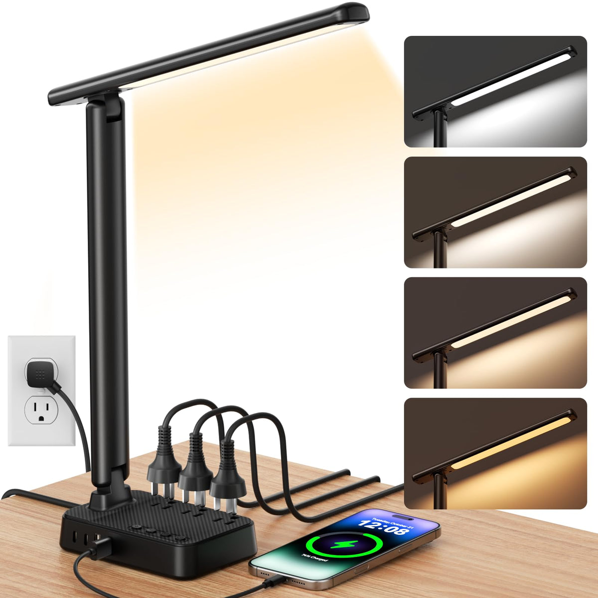 Airlonv LED desk lamp with office lighting and dimming control