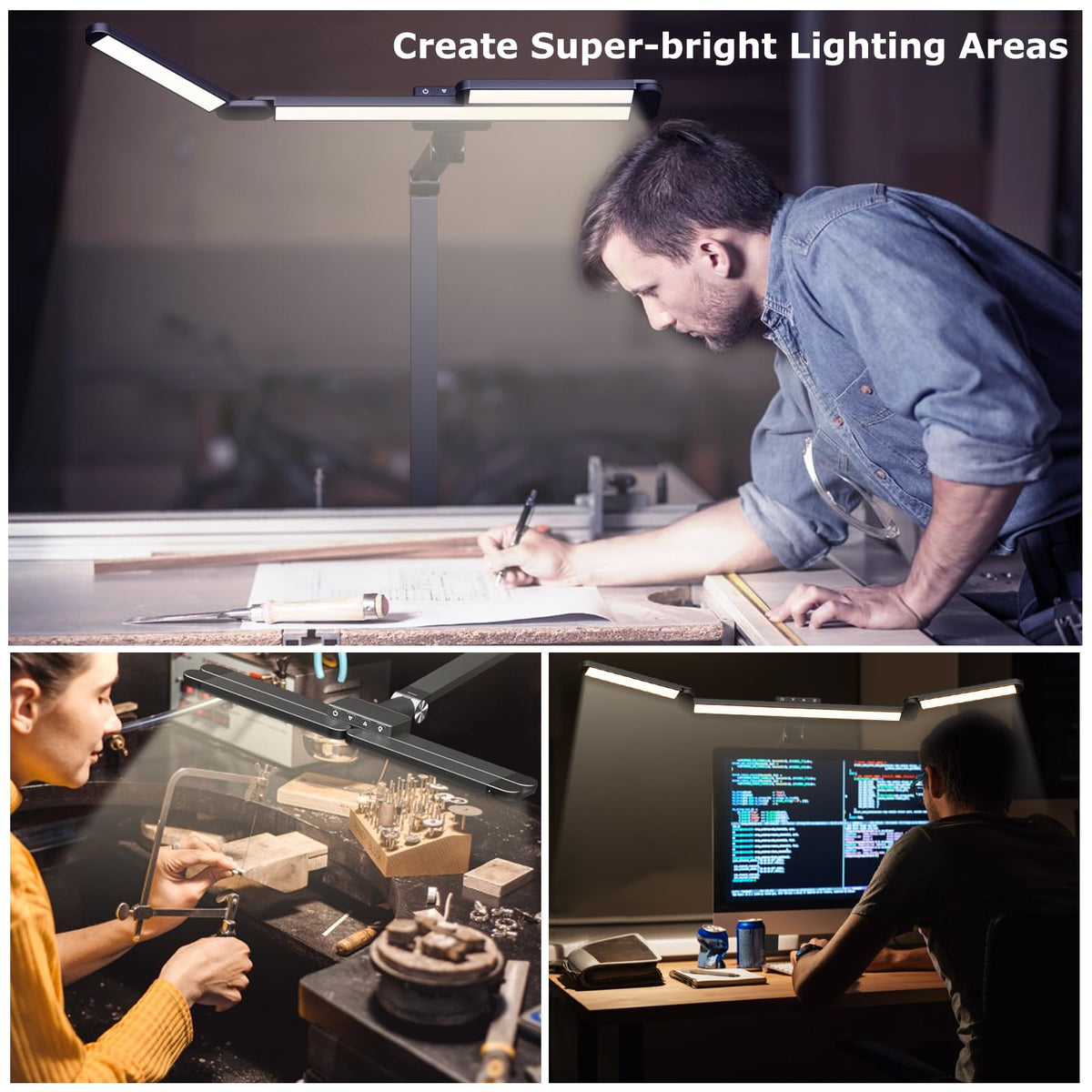 Airlonv LED desk lamp remote control setup for quick adjustments