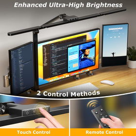 Airlonv LED desk lamp with three heads extended for wide desk coverage