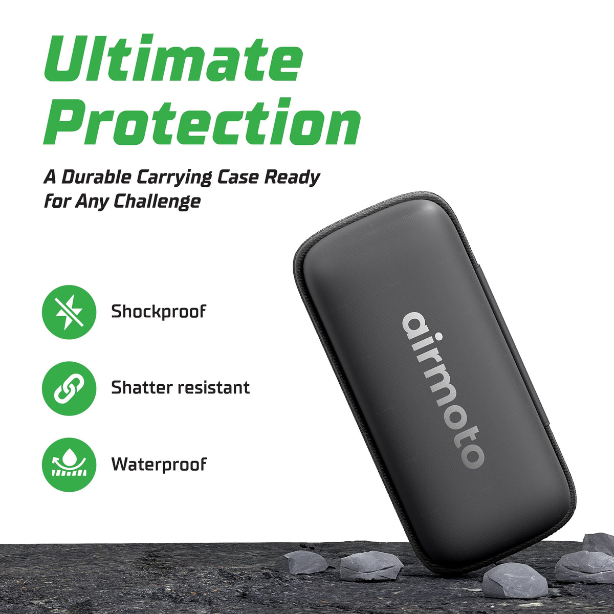 Airmoto Carrying Case offers universal fit for most handheld inflators and compact air compressors.