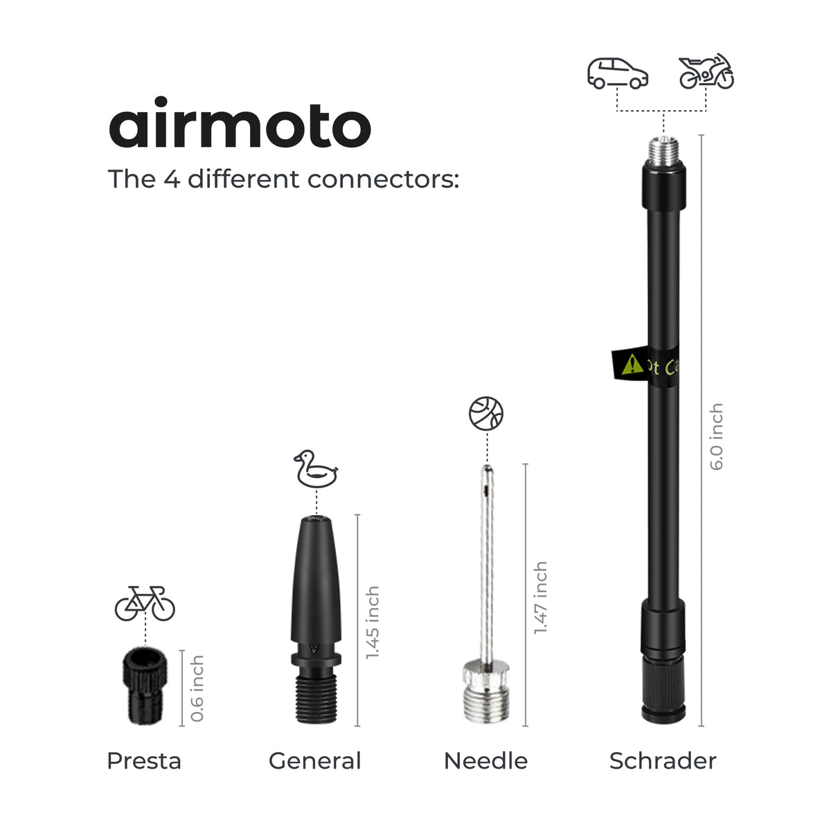 Airmoto Spare Kit General valve adapter for pool toys