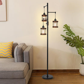 Airposta easy-assemble standing lamp with long cord for flexible placement.